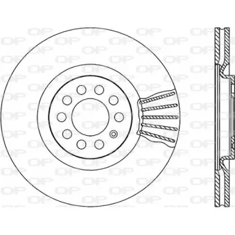 Jeu de 2 disques de frein avant OPEN PARTS BDA1744.20