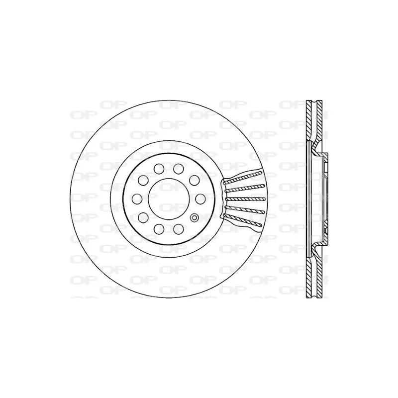 Jeu de 2 disques de frein avant OPEN PARTS BDA1744.20