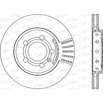 Jeu de 2 disques de frein arrière OPEN PARTS BDA1746.20
