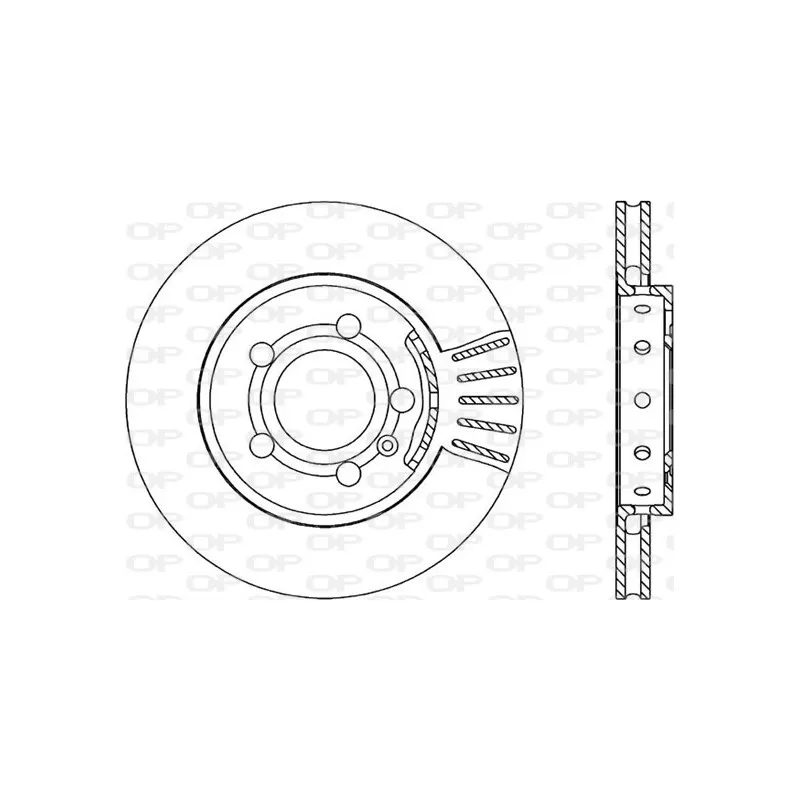 Jeu de 2 disques de frein arrière OPEN PARTS BDA1746.20