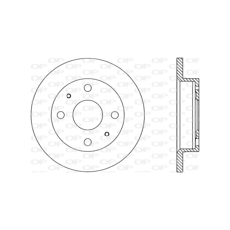 Jeu de 2 disques de frein avant OPEN PARTS BDA1762.10