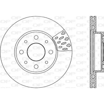 Jeu de 2 disques de frein avant OPEN PARTS BDA1766.20