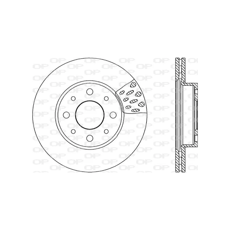 Jeu de 2 disques de frein avant OPEN PARTS BDA1766.20