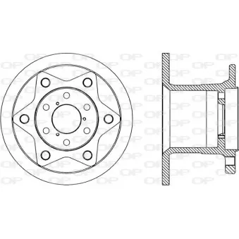 Jeu de 2 disques de frein avant OPEN PARTS BDA1767.10