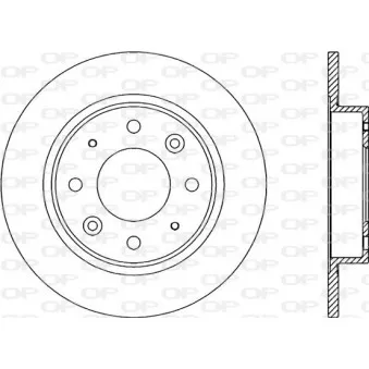 Jeu de 2 disques de frein arrière OPEN PARTS BDA1774.10