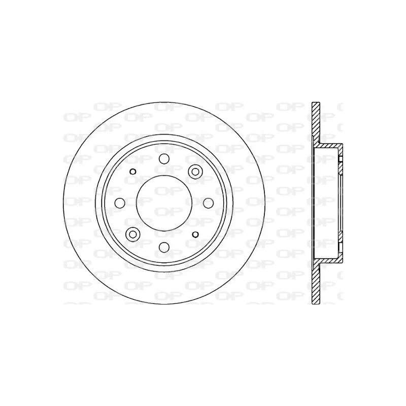 Jeu de 2 disques de frein arrière OPEN PARTS BDA1774.10