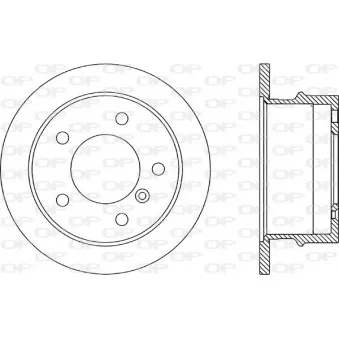 Jeu de 2 disques de frein arrière OPEN PARTS BDA1784.10