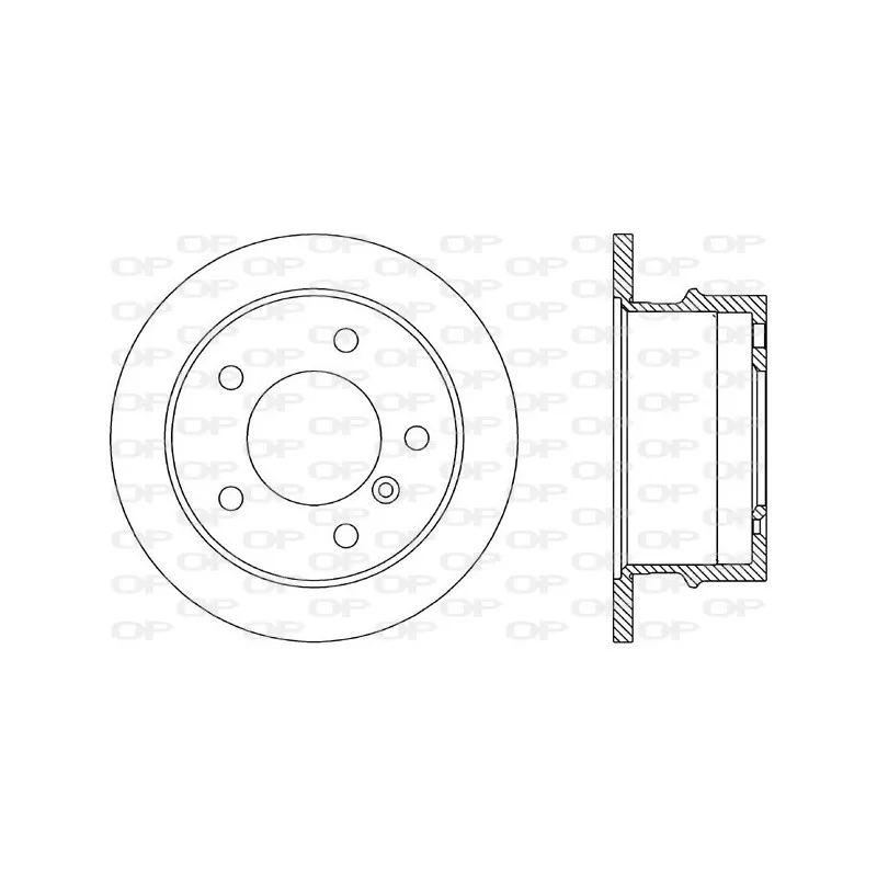 Jeu de 2 disques de frein arrière OPEN PARTS BDA1784.10