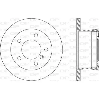 Jeu de 2 disques de frein arrière OPEN PARTS BDA1785.10
