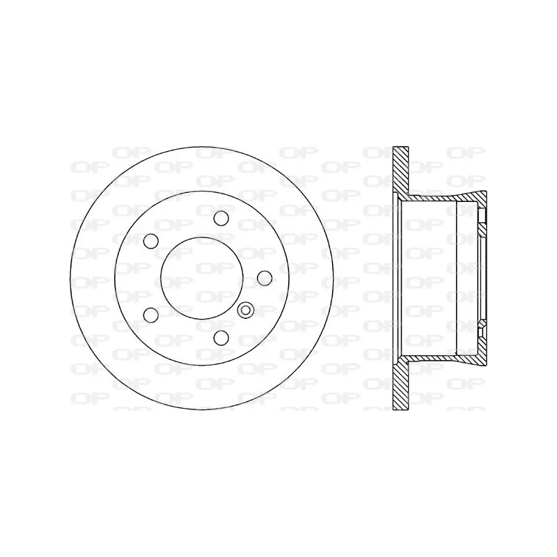 Jeu de 2 disques de frein arrière OPEN PARTS BDA1785.10