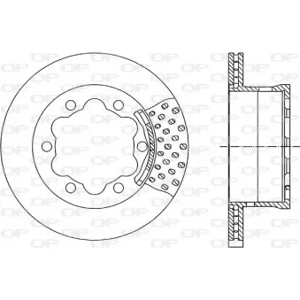 Jeu de 2 disques de frein arrière OPEN PARTS BDA1786.20