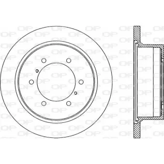 Jeu de 2 disques de frein arrière OPEN PARTS BDA1790.10