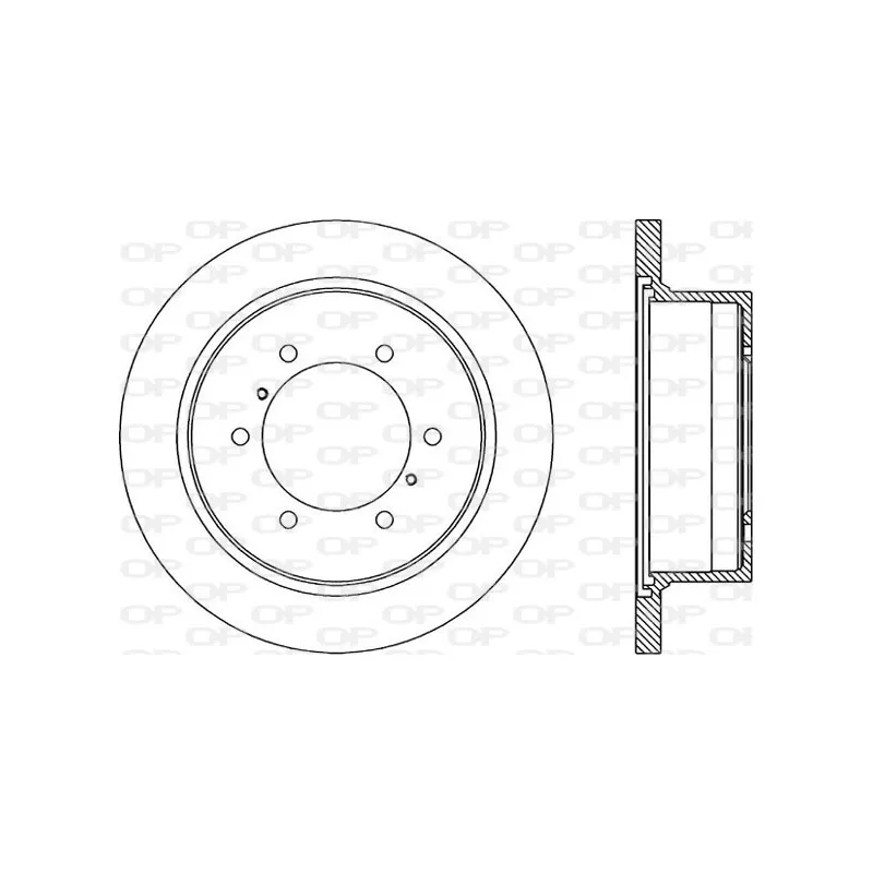 Jeu de 2 disques de frein arrière OPEN PARTS BDA1790.10