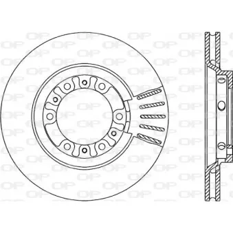 Jeu de 2 disques de frein avant OPEN PARTS BDA1792.20