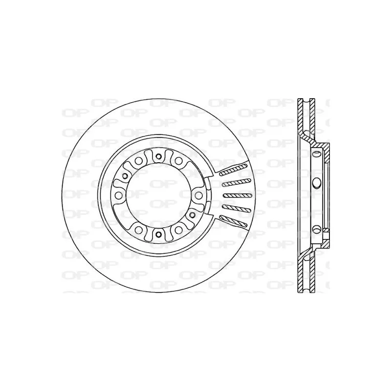 Jeu de 2 disques de frein avant OPEN PARTS BDA1792.20