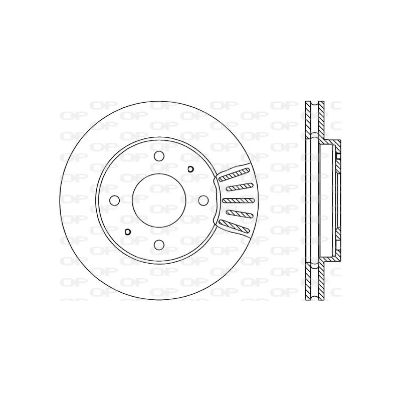 Jeu de 2 disques de frein avant OPEN PARTS BDA1794.20