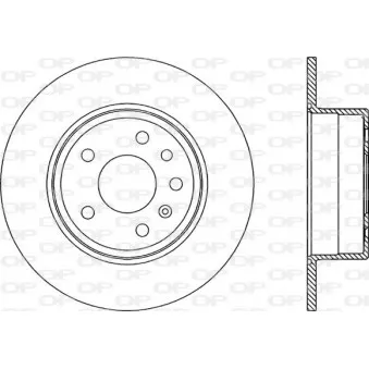 Jeu de 2 disques de frein arrière OPEN PARTS BDA1805.10