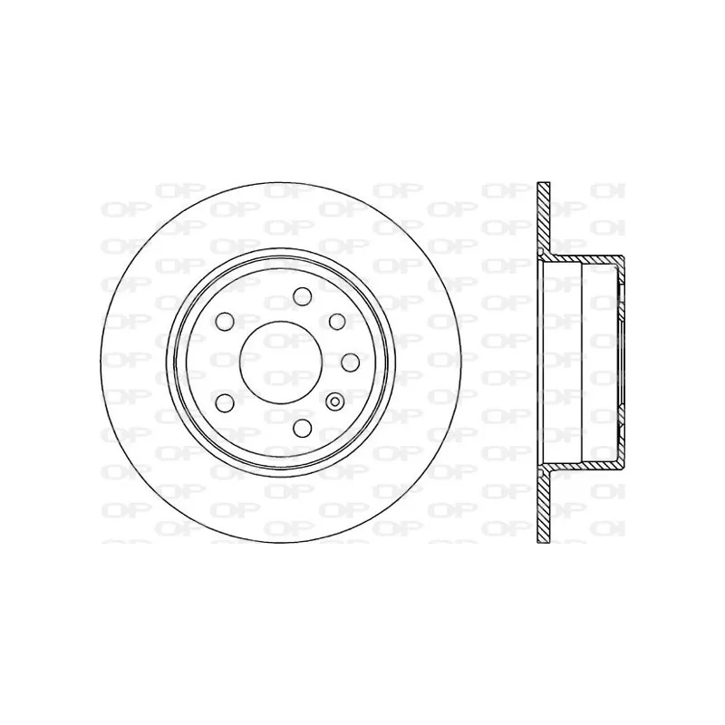 Jeu de 2 disques de frein arrière OPEN PARTS BDA1805.10