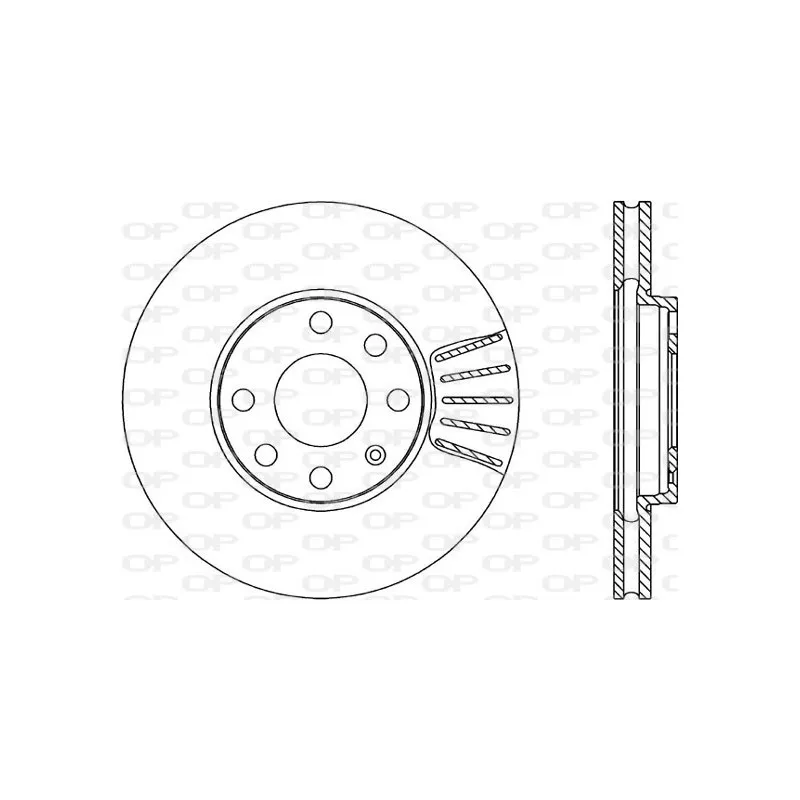 Jeu de 2 disques de frein avant OPEN PARTS BDA1807.20