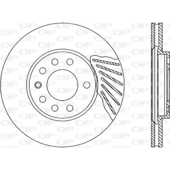Jeu de 2 disques de frein avant OPEN PARTS BDA1808.20