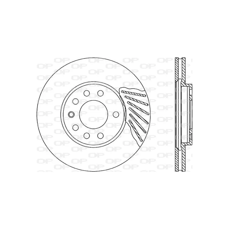 Jeu de 2 disques de frein avant OPEN PARTS BDA1808.20