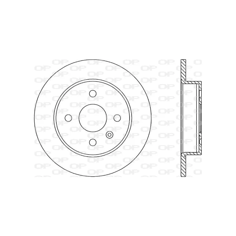 Jeu de 2 disques de frein arrière OPEN PARTS BDA1810.10