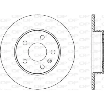 Jeu de 2 disques de frein arrière OPEN PARTS BDA1811.10