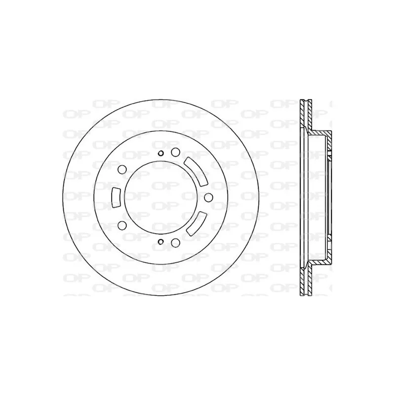 Jeu de 2 disques de frein avant OPEN PARTS BDA1821.20