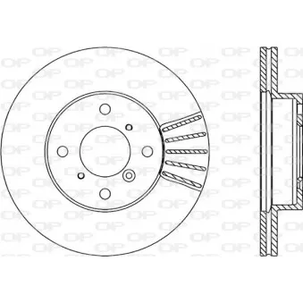 Jeu de 2 disques de frein avant OPEN PARTS BDA1823.20