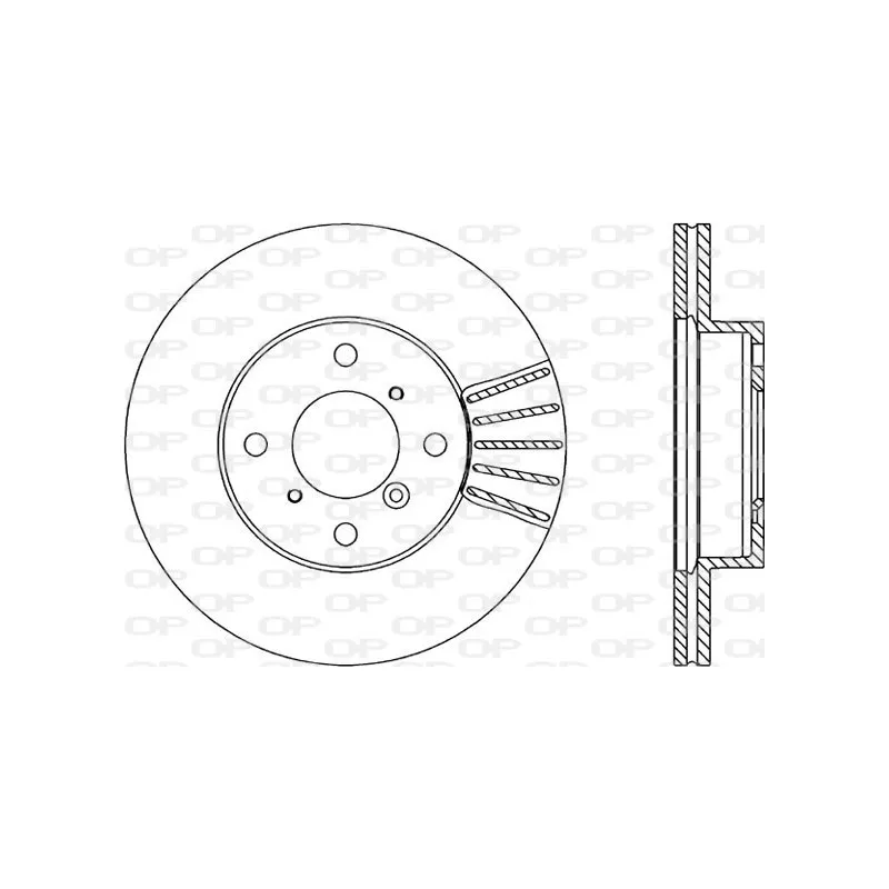 Jeu de 2 disques de frein avant OPEN PARTS BDA1823.20