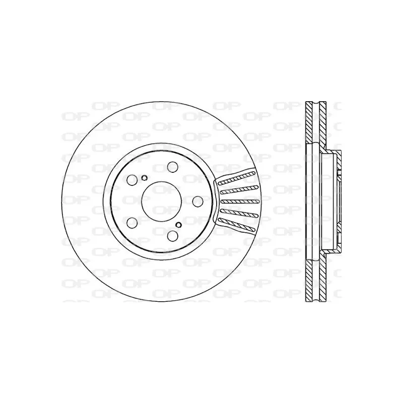 Jeu de 2 disques de frein avant OPEN PARTS BDA1829.20