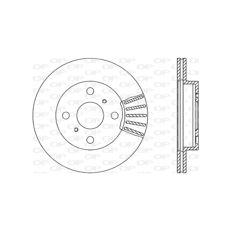 Jeu de 2 disques de frein avant OPEN PARTS BDA1841.20