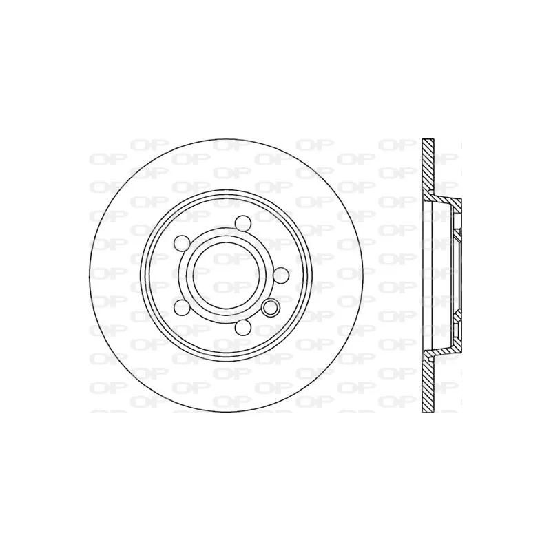 Jeu de 2 disques de frein arrière OPEN PARTS BDA1844.10