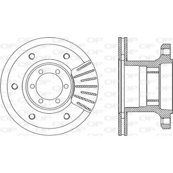 Jeu de 2 disques de frein avant OPEN PARTS BDA1848.20