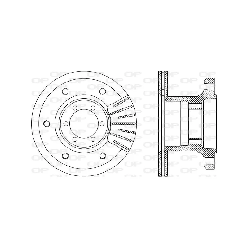 Jeu de 2 disques de frein avant OPEN PARTS BDA1848.20