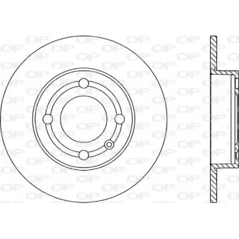 Jeu de 2 disques de frein arrière OPEN PARTS