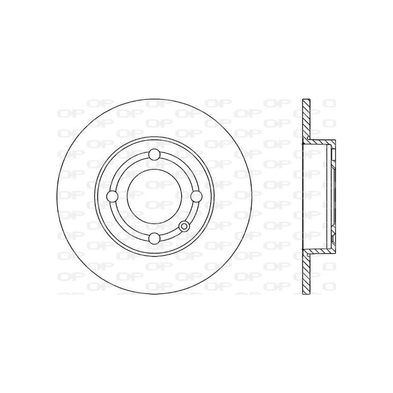 Jeu de 2 disques de frein arrière OPEN PARTS BDA1849.10