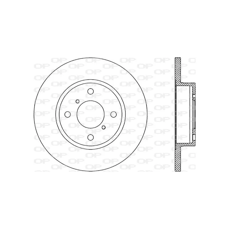 Jeu de 2 disques de frein avant OPEN PARTS BDA1857.10