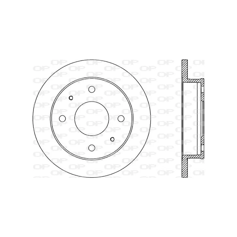 Jeu de 2 disques de frein avant OPEN PARTS BDA1858.10