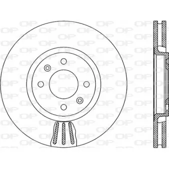 Jeu de 2 disques de frein avant OPEN PARTS BDA1865.20