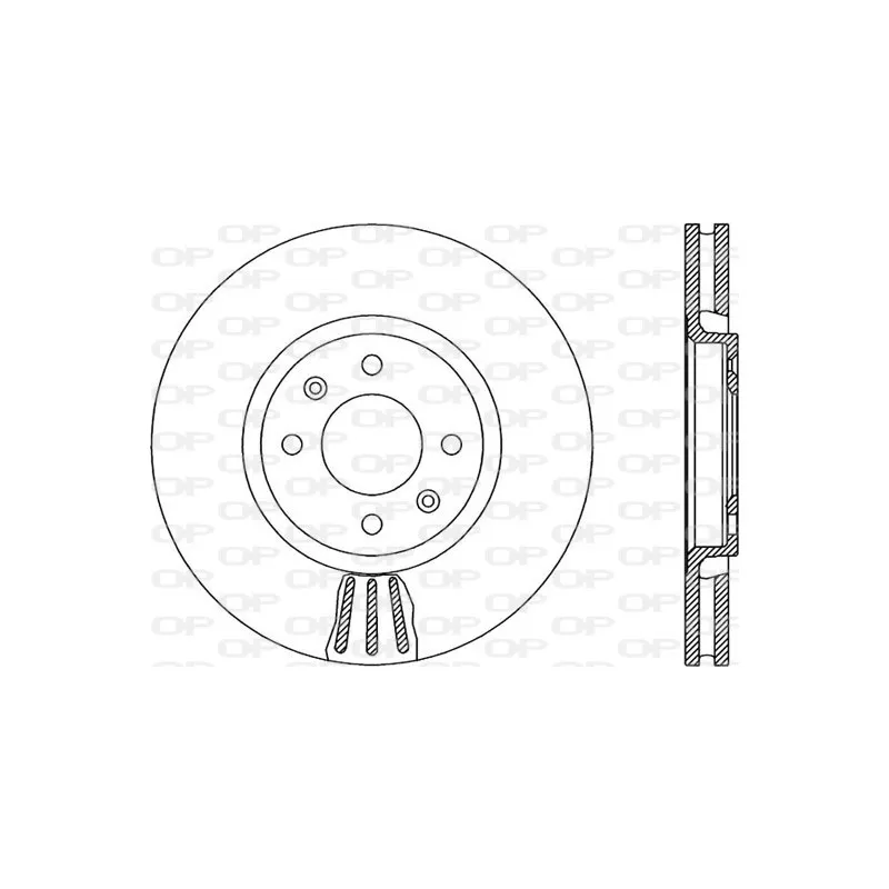 Jeu de 2 disques de frein avant OPEN PARTS BDA1865.20