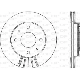 Jeu de 2 disques de frein avant OPEN PARTS BDA1870.20