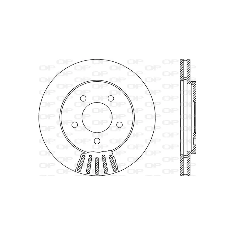 Jeu de 2 disques de frein avant OPEN PARTS BDA1871.20