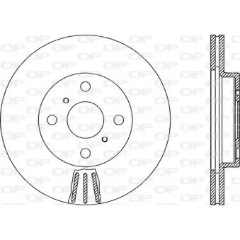 Jeu de 2 disques de frein avant OPEN PARTS BDA1877.20