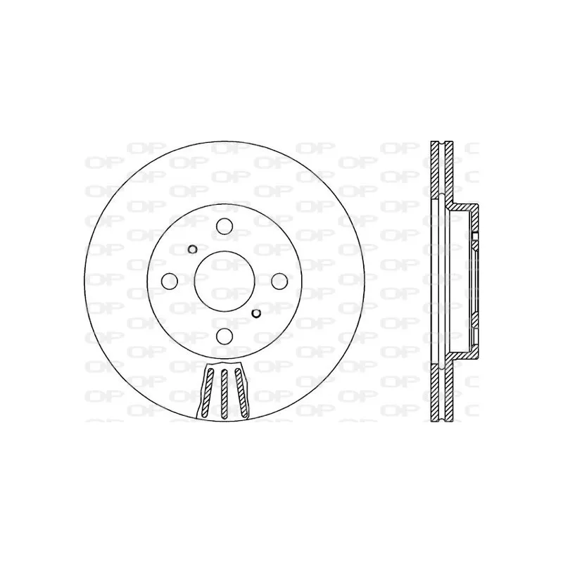 Jeu de 2 disques de frein avant OPEN PARTS BDA1877.20