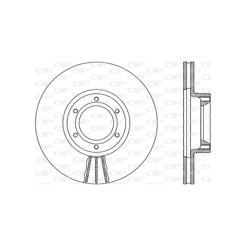 Jeu de 2 disques de frein avant OPEN PARTS BDA1878.20