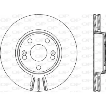 Jeu de 2 disques de frein avant OPEN PARTS BDA1879.20