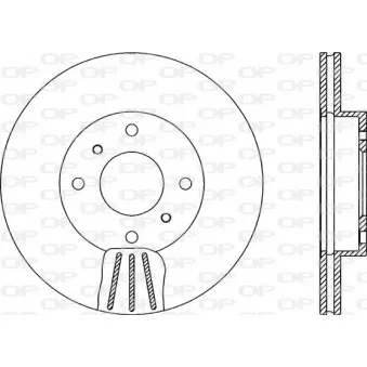 Jeu de 2 disques de frein avant OPEN PARTS BDA1885.20