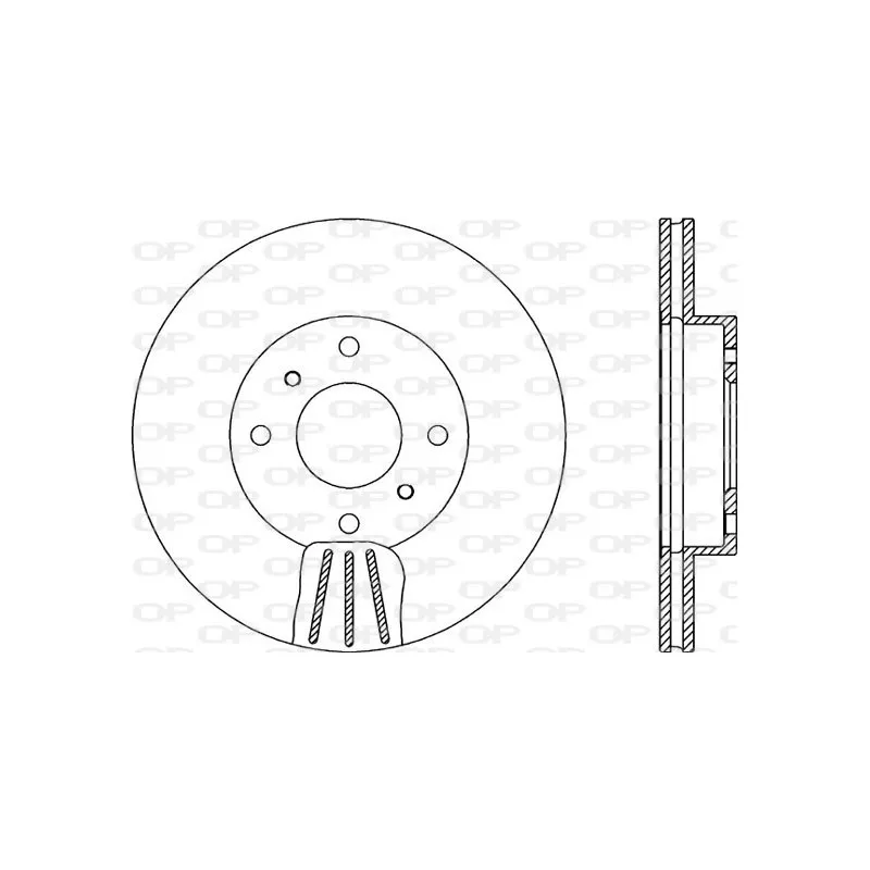 Jeu de 2 disques de frein avant OPEN PARTS BDA1885.20