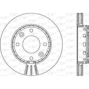 Jeu de 2 disques de frein avant OPEN PARTS BDA1886.20